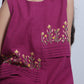 HAND EMBROIDERED MAGENTA CO-ORD SET