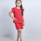 RED SCHIFFLI CO-ORD SET