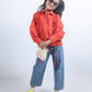RUST RUFFLE SHIRT