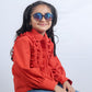 RUST RUFFLE SHIRT