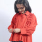 RUST RUFFLE SHIRT