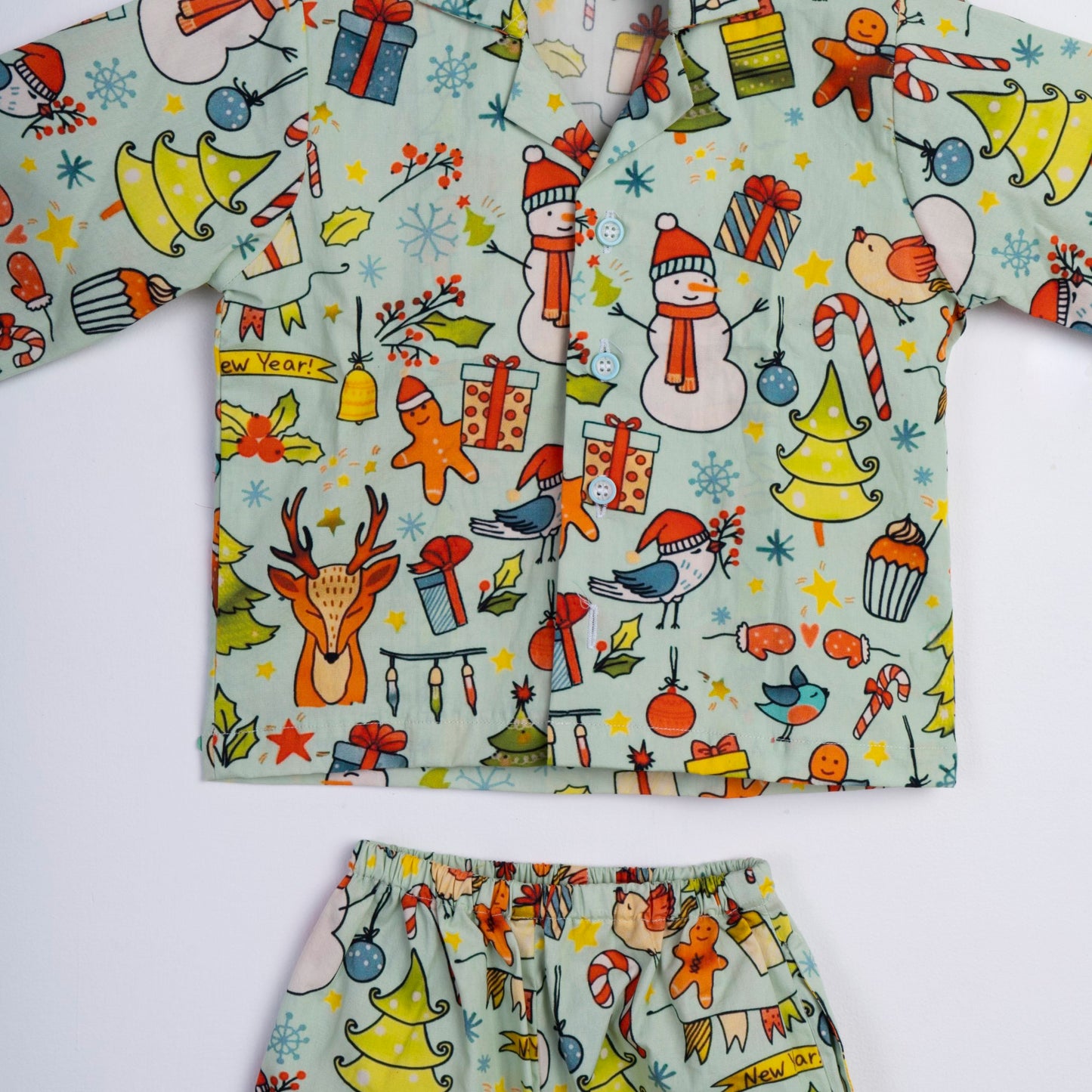 CHRISTMAS PRINTED COTTON NIGHTSUIT