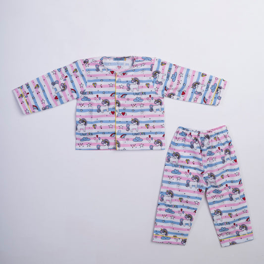 UNICORN PRINTED COTTON NIGHTSUIT