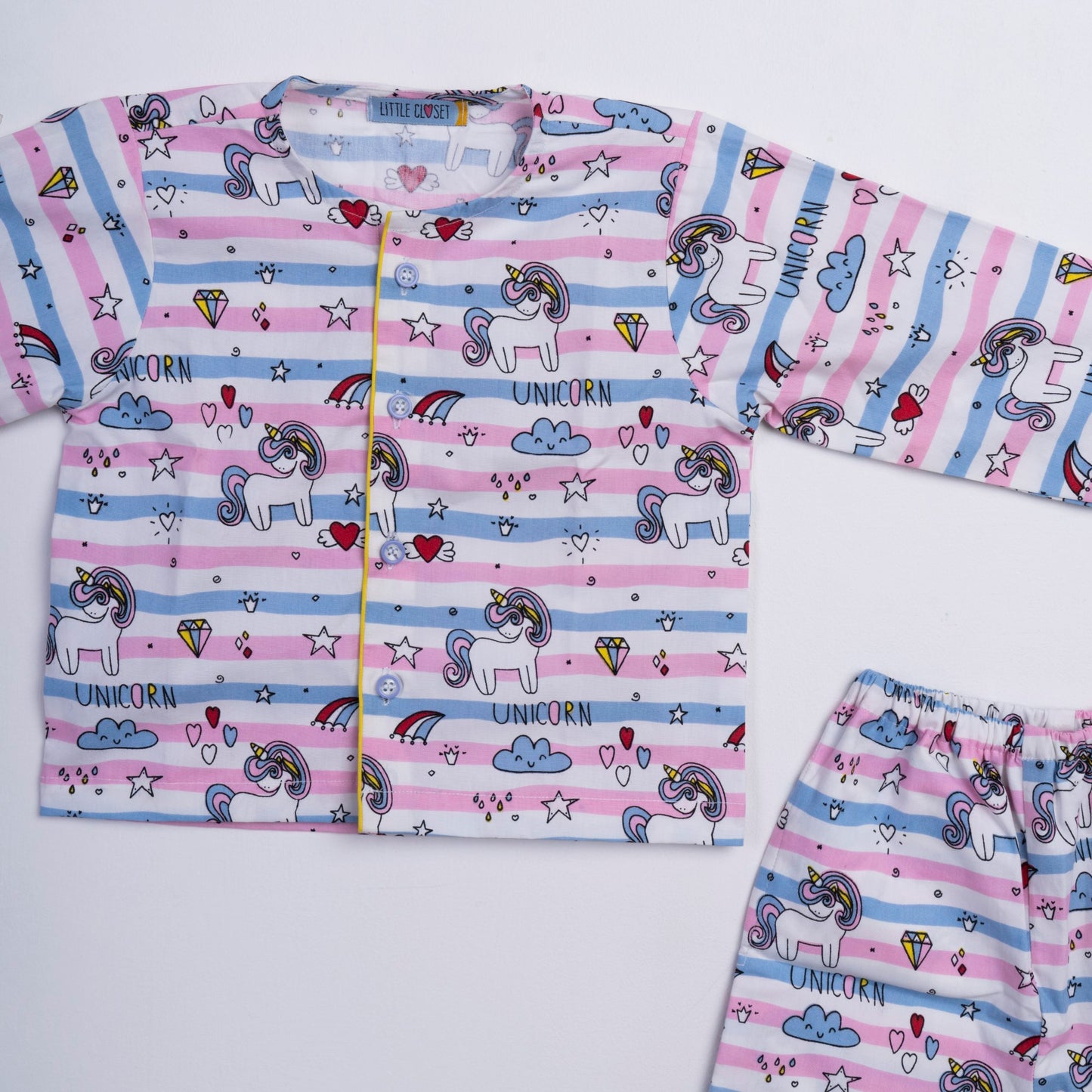 UNICORN PRINTED COTTON NIGHTSUIT