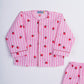 STRAWBERRY PRINTED COTTON NIGHTSUIT