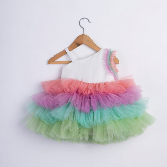 MULTICOLORED LAYERED FROCK