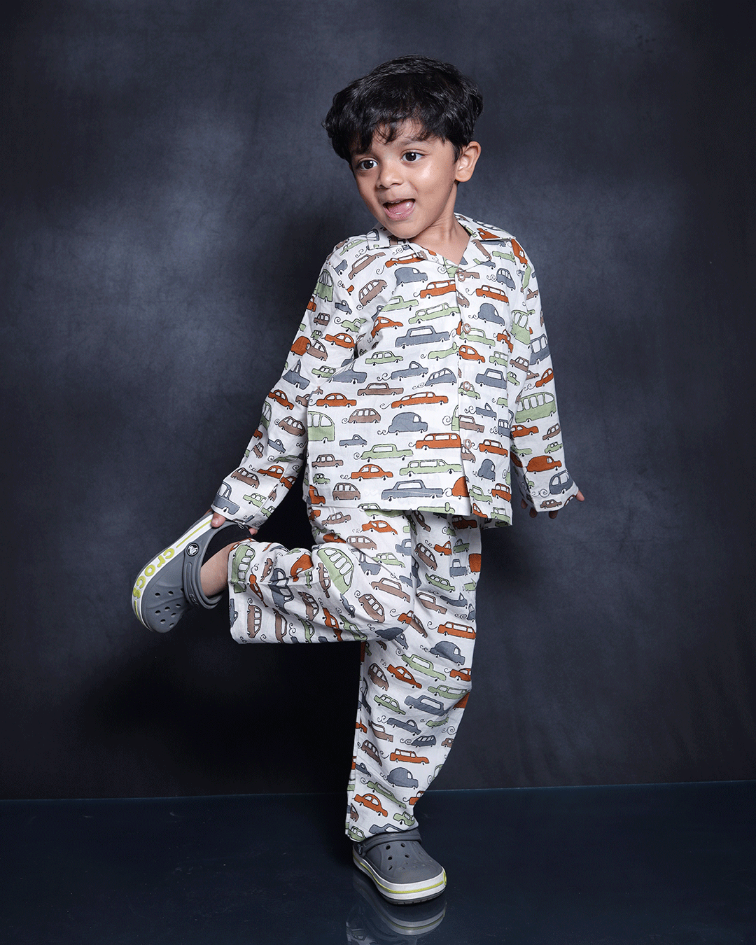 CARS PRINTED COTTON NIGHTSUIT