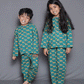 LEOPARD PRINTED COTTON NIGHTSUIT