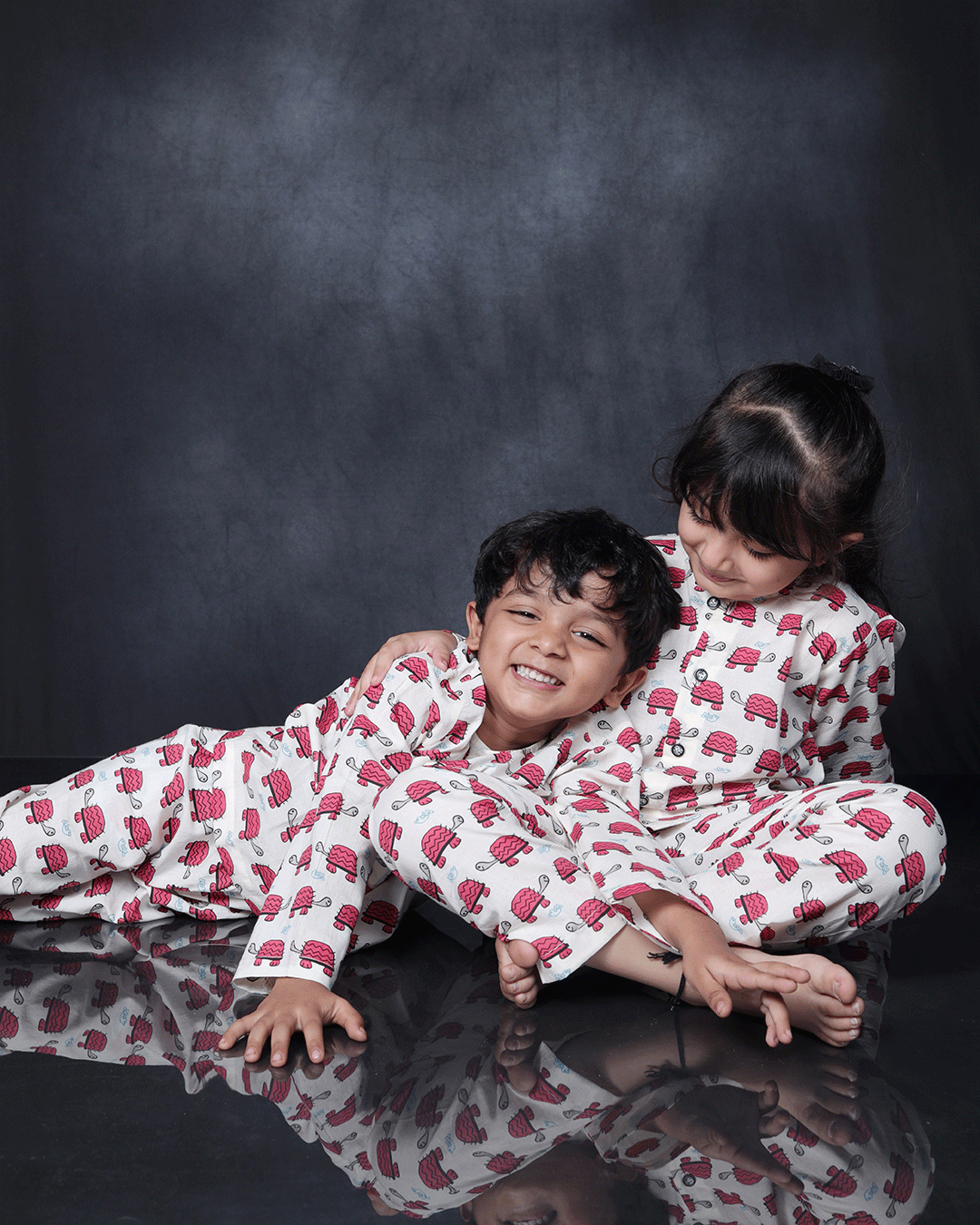 TORTOISE PRINTED COTTON NIGHTSUIT