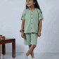 GREEN PINTUCKS CO-ORD SET