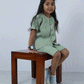 GREEN PINTUCKS CO-ORD SET