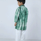 GREEN AND WHITE SHIBORI COTTON KURTA SET