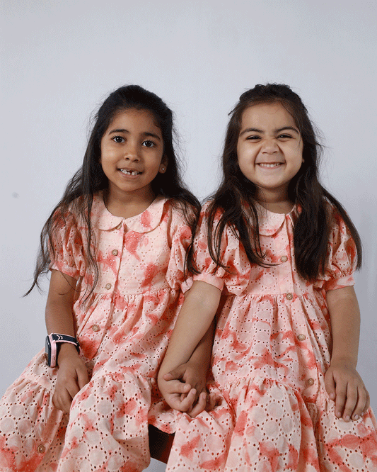 PEACH SCHIFFILI FROCK