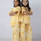 YELLOW SCHIFFLI CO-ORD SET