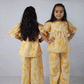 YELLOW SCHIFFLI CO-ORD SET