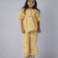 YELLOW SCHIFFLI CO-ORD SET