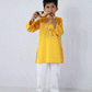 YELLOW BANDEJ COTTON KURTA SET