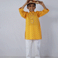YELLOW BANDEJ COTTON KURTA SET
