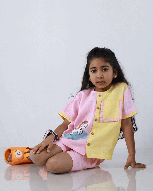 LINEN UNICORN CO-ORD SET
