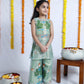 GREEN HAND-PAINTED CO-ORD SET