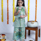 GREEN HAND-PAINTED CO-ORD SET