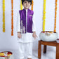 ELEGANT PURPLE RAW SILK NEHRU JACKET SET