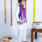 ELEGANT PURPLE RAW SILK NEHRU JACKET SET