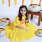 YELLOW BANDHANI DRESS