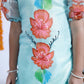 BLUE HAND-PAINTED KURTA SHARARA SET