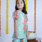 BLUE HAND-PAINTED KURTA SHARARA SET