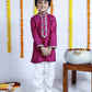 PURPLE SILK KURTA SET