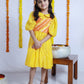 YELLOW BANDHANI DRESS