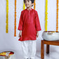 ELEGANT DEEP PINK BOY’S KURTA SET
