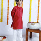 ELEGANT DEEP PINK BOY’S KURTA SET