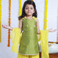 MEHENDI GREEN AND YELLOW KURTA SHARARA SET