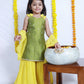MEHENDI GREEN AND YELLOW KURTA SHARARA SET