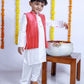 ELEGANT PEACH RAW SILK NEHRU JACKET SET
