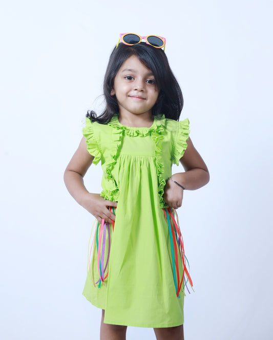 COTTON GREEN DRESS
