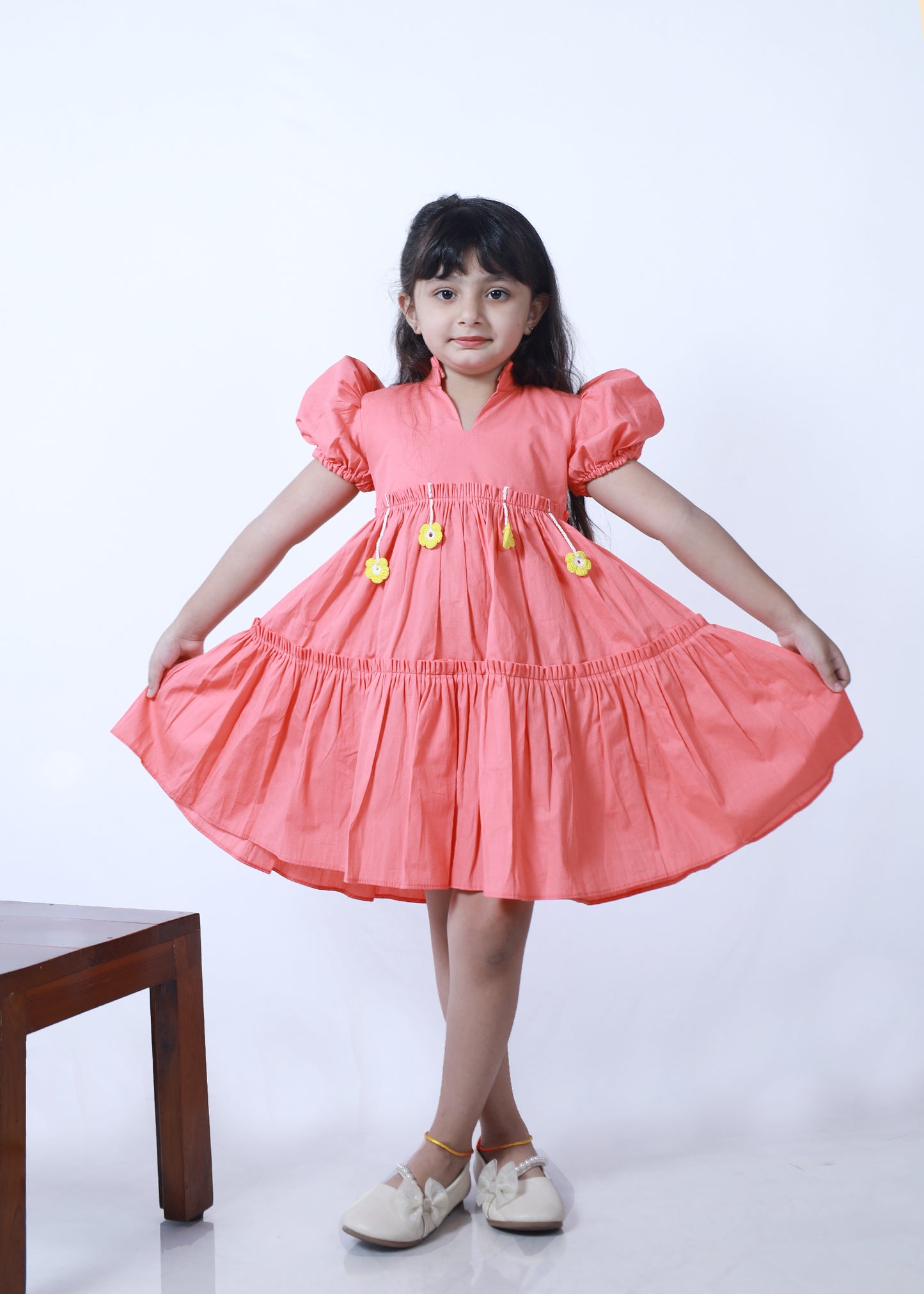 COTTON PEACH DRESS