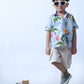 BLUE STRIPED FLORAL SHIRT