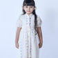 WHITE  MULTI COLORED POLKA DRESS