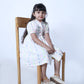 WHITE  MULTI COLORED POLKA DRESS