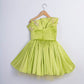 GREEN PLEATED FLORAL DELIGHT