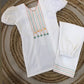 PLEATES AND ANCHOR DETAILING WHITE KURTA-PANTS