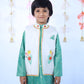 DUSTY GREEN KURTA PAYJAMA WITH WHITE EMBROIDERED JACKET