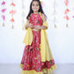 PINK FLORAL PRINTED LEHENGA SET