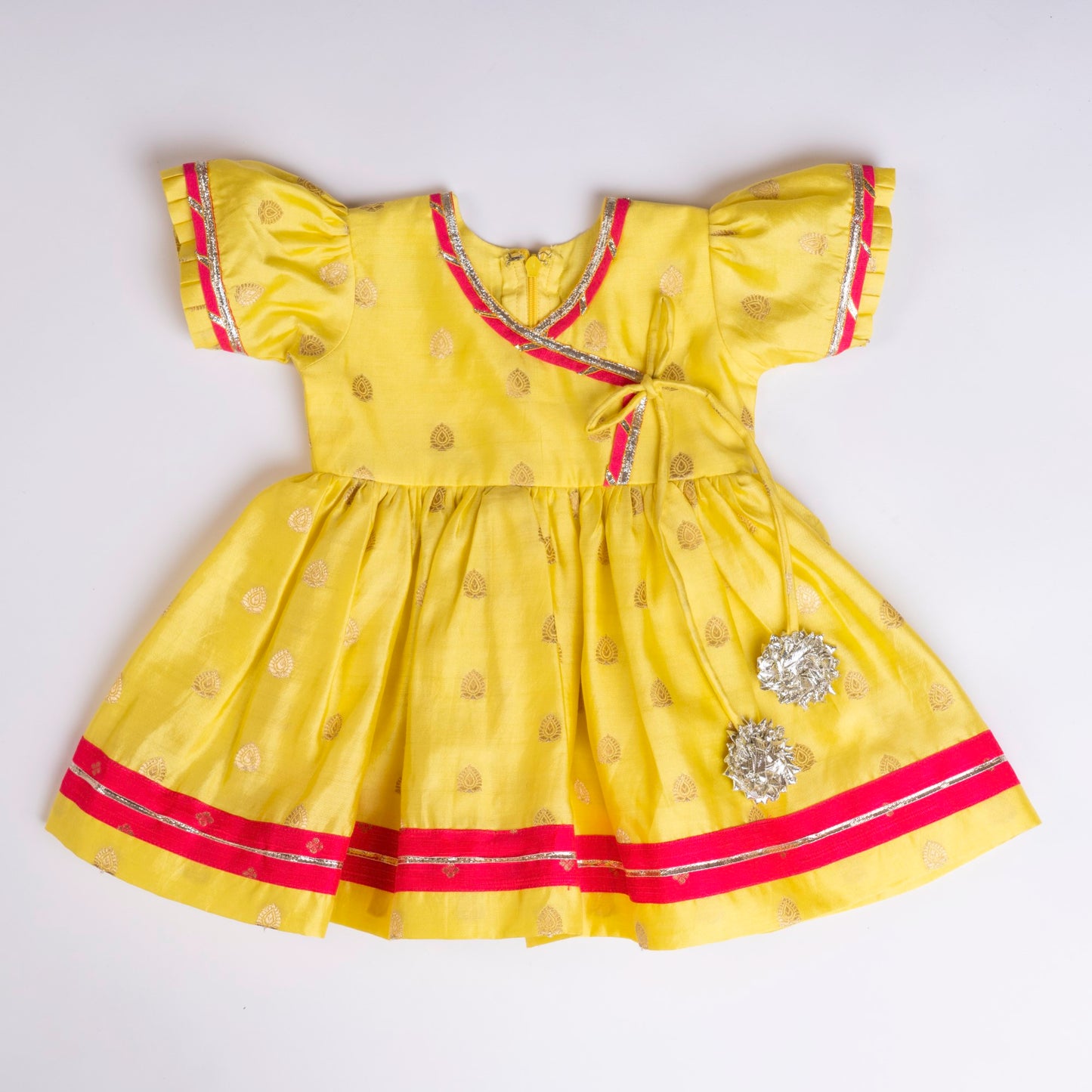 YELLOW SILK FROCK
