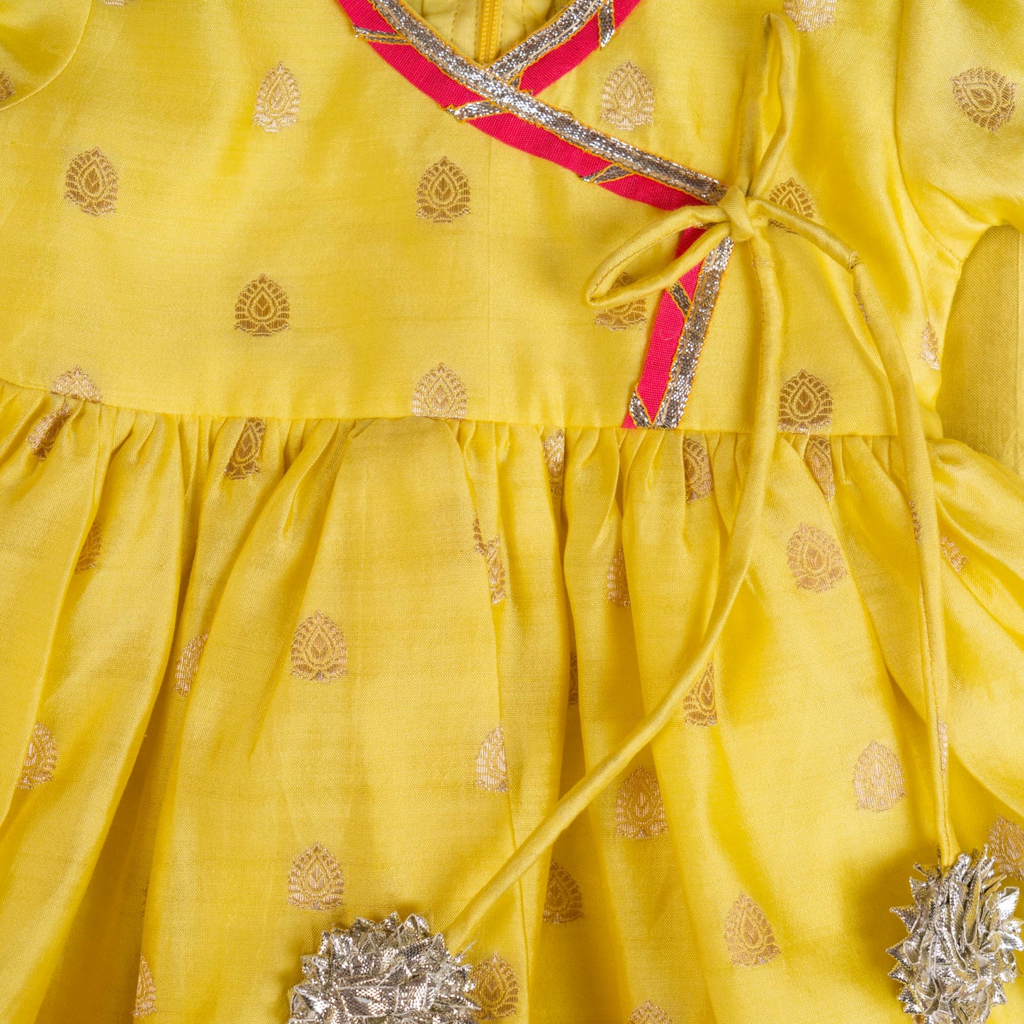 YELLOW SILK FROCK