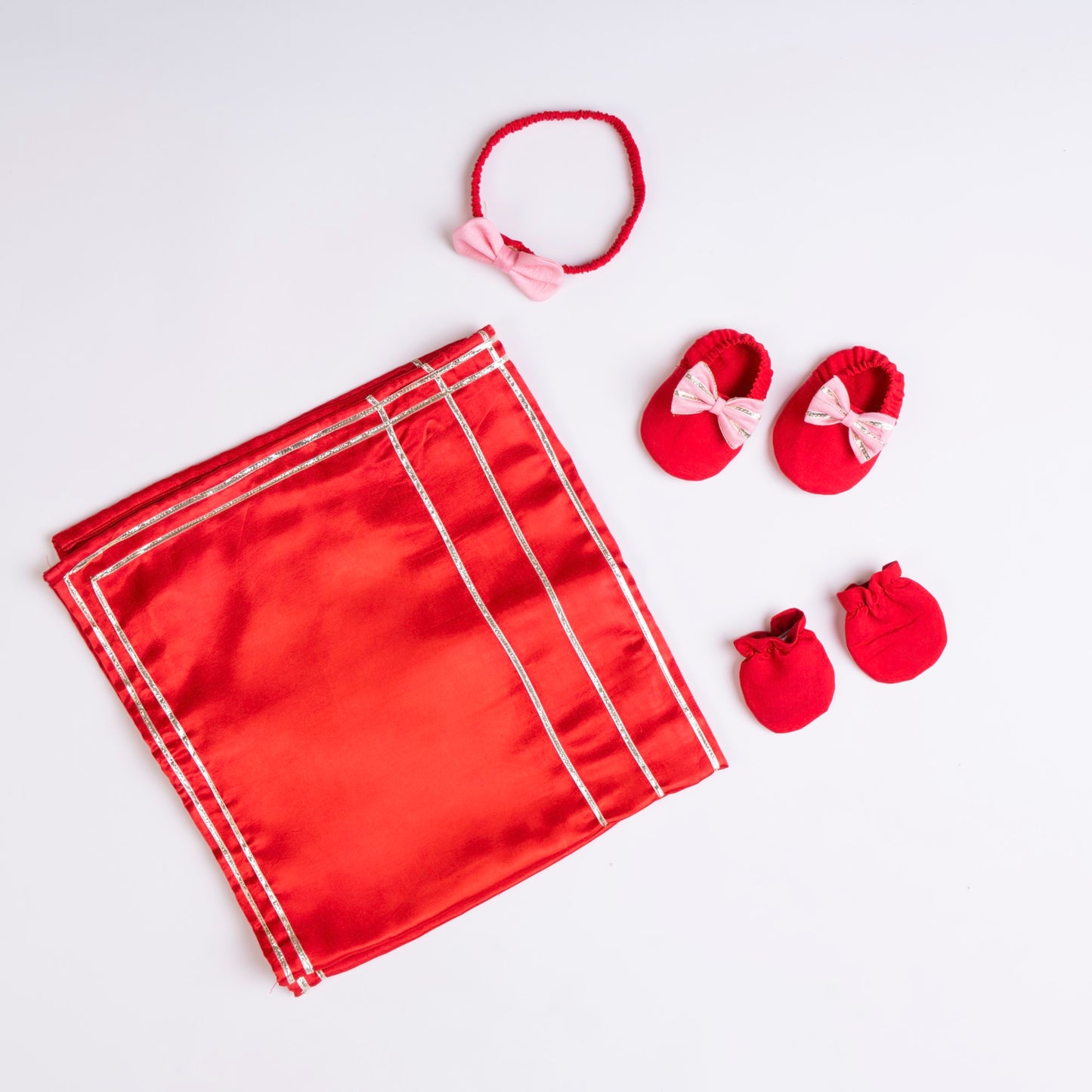 RED CROSS STITCH ANGRAKHA FROCK