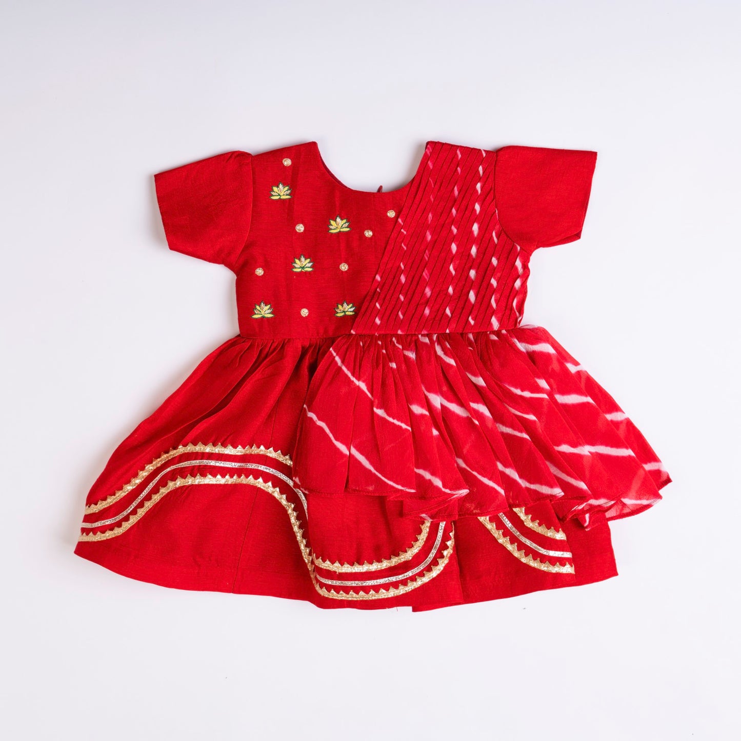 LOTUS EMBROIDERED SILK FROCK